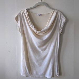Calvin Klein Cream Cowl Neck Top
